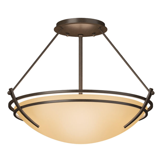 Hubbardton Forge 2000 Bronze Sand Glass (SS) Presidio Tryne Semi-Flush