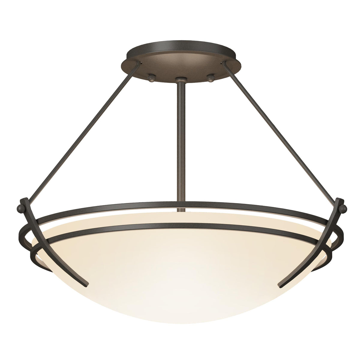 Hubbardton Forge 2000 Dark Smoke Opal Glass (GG) Presidio Tryne Semi-Flush