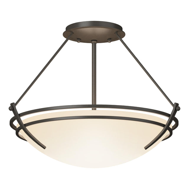 Hubbardton Forge 2000 Dark Smoke Opal Glass (GG) Presidio Tryne Semi-Flush
