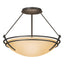 Hubbardton Forge 2000 Dark Smoke Sand Glass (SS) Presidio Tryne Semi-Flush