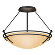 Hubbardton Forge 2000 Black Sand Glass (SS) Presidio Tryne Semi-Flush