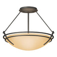 Hubbardton Forge 2000 Natural Iron Sand Glass (SS) Presidio Tryne Semi-Flush