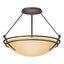 Hubbardton Forge 2000 Natural Iron Sand Glass (SS) Presidio Tryne Semi-Flush