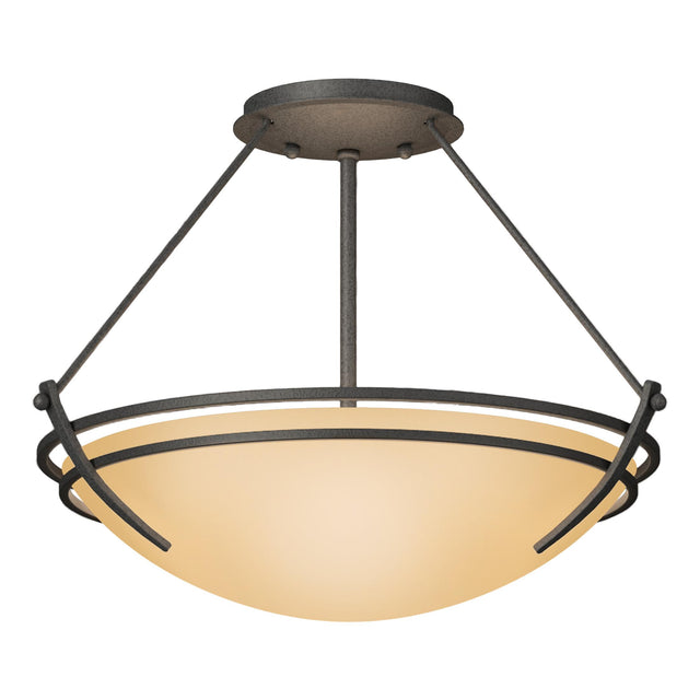 Hubbardton Forge 2000 Natural Iron Sand Glass (SS) Presidio Tryne Semi-Flush