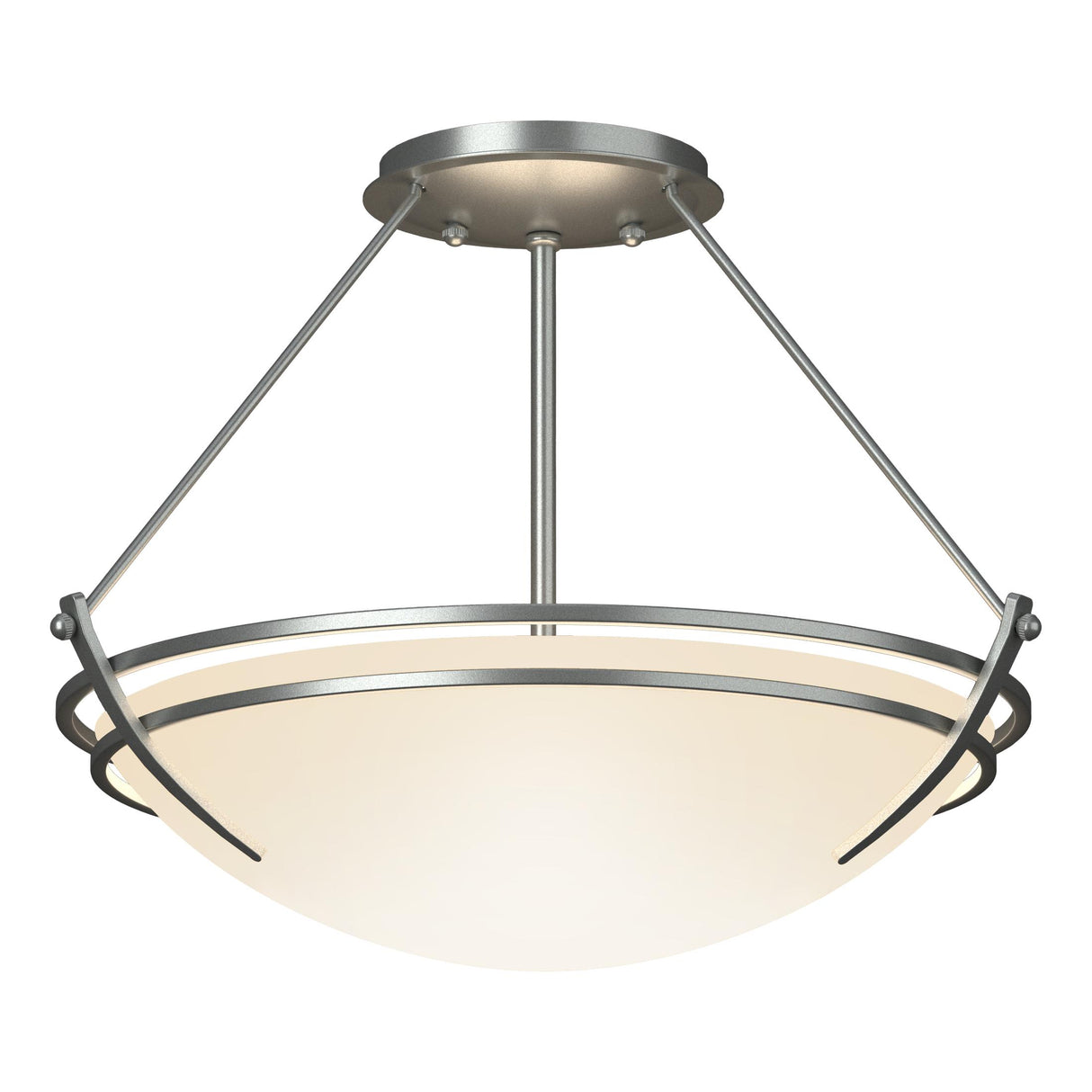 Hubbardton Forge 2000 Vintage Platinum Opal Glass (GG) Presidio Tryne Semi-Flush
