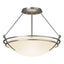 Hubbardton Forge 2000 Vintage Platinum Opal Glass (GG) Presidio Tryne Semi-Flush