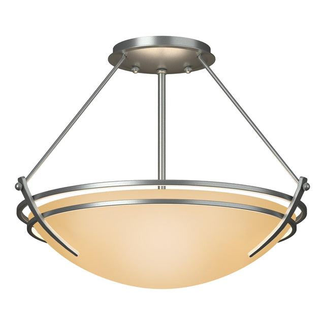 Hubbardton Forge 2000 Vintage Platinum Sand Glass (SS) Presidio Tryne Semi-Flush