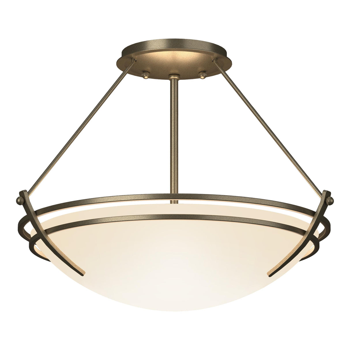 Hubbardton Forge 2000 Soft Gold Opal Glass (GG) Presidio Tryne Semi-Flush