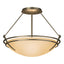 Hubbardton Forge 2000 Soft Gold Sand Glass (SS) Presidio Tryne Semi-Flush