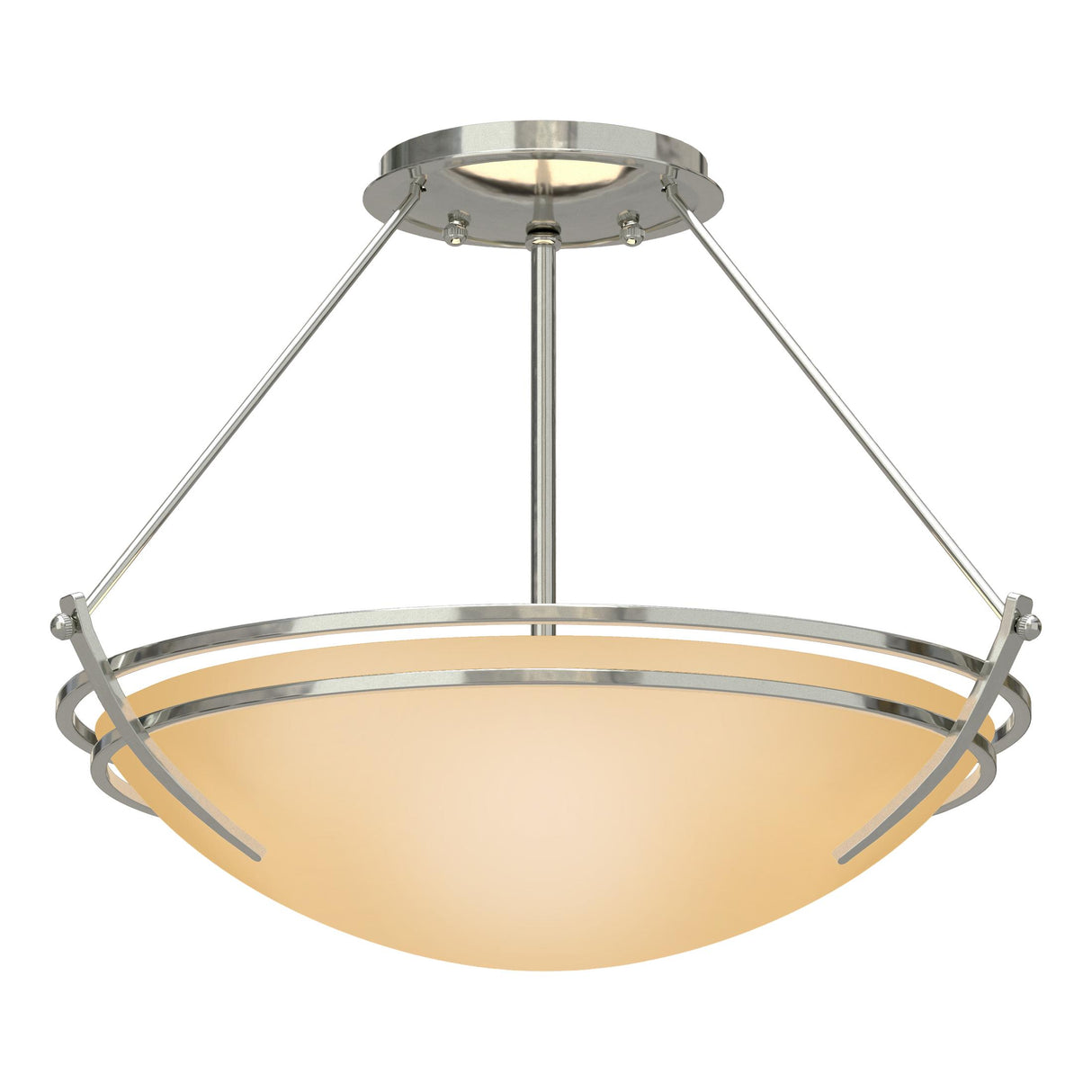Hubbardton Forge 2000 Sterling Sand Glass (SS) Presidio Tryne Semi-Flush