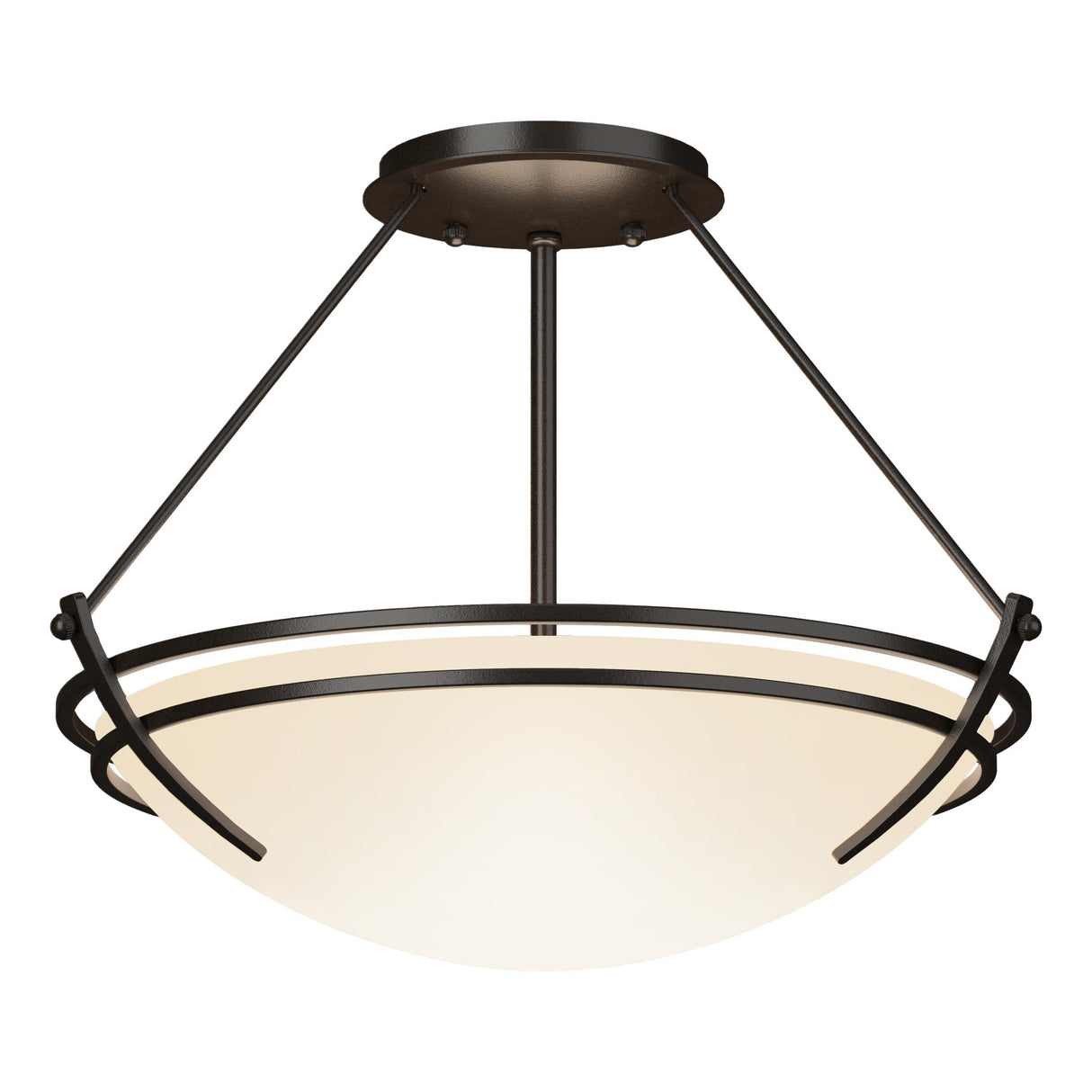Hubbardton Forge 2000 Oil Rubbed Bronze Opal Glass (GG) Presidio Tryne Semi-Flush