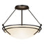 Hubbardton Forge 2000 Oil Rubbed Bronze Opal Glass (GG) Presidio Tryne Semi-Flush