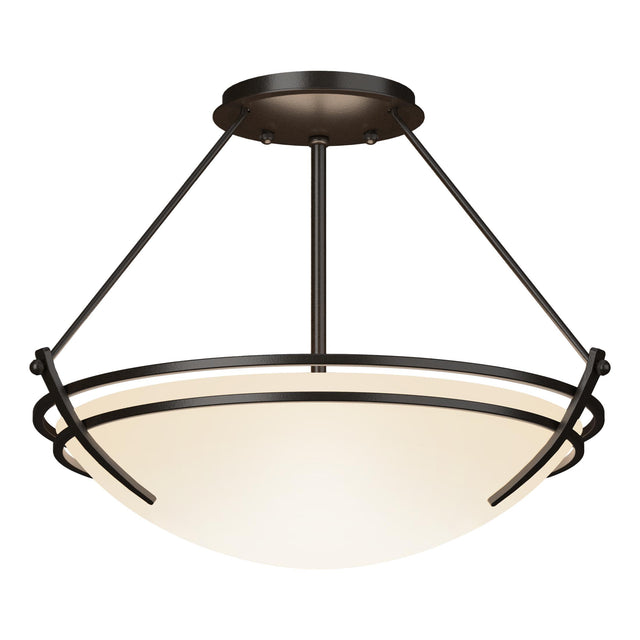 Hubbardton Forge 2000 Oil Rubbed Bronze Opal Glass (GG) Presidio Tryne Semi-Flush