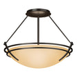 Hubbardton Forge 2000 Oil Rubbed Bronze Sand Glass (SS) Presidio Tryne Semi-Flush