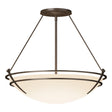 Hubbardton Forge 2001 Bronze Opal Glass (GG) Presidio Tryne Large Semi-Flush
