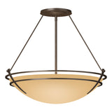 Hubbardton Forge 2001 Bronze Sand Glass (SS) Presidio Tryne Large Semi-Flush
