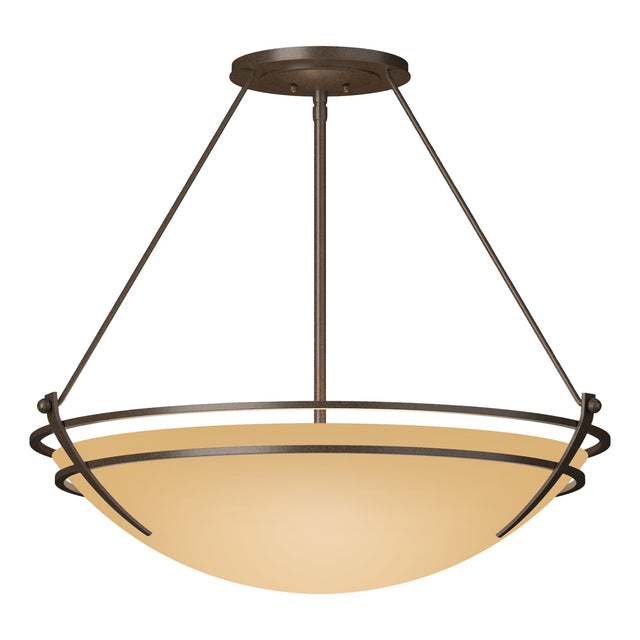 Hubbardton Forge 2001 Bronze Sand Glass (SS) Presidio Tryne Large Semi-Flush