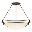 Hubbardton Forge 2001 Dark Smoke Opal Glass (GG) Presidio Tryne Large Semi-Flush