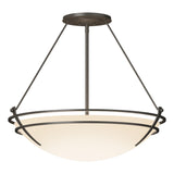 Hubbardton Forge 2001 Dark Smoke Opal Glass (GG) Presidio Tryne Large Semi-Flush