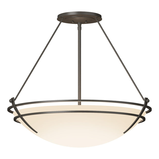 Hubbardton Forge 2001 Dark Smoke Opal Glass (GG) Presidio Tryne Large Semi-Flush