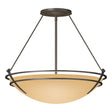 Hubbardton Forge 2001 Dark Smoke Sand Glass (SS) Presidio Tryne Large Semi-Flush