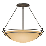 Hubbardton Forge 2001 Dark Smoke Sand Glass (SS) Presidio Tryne Large Semi-Flush