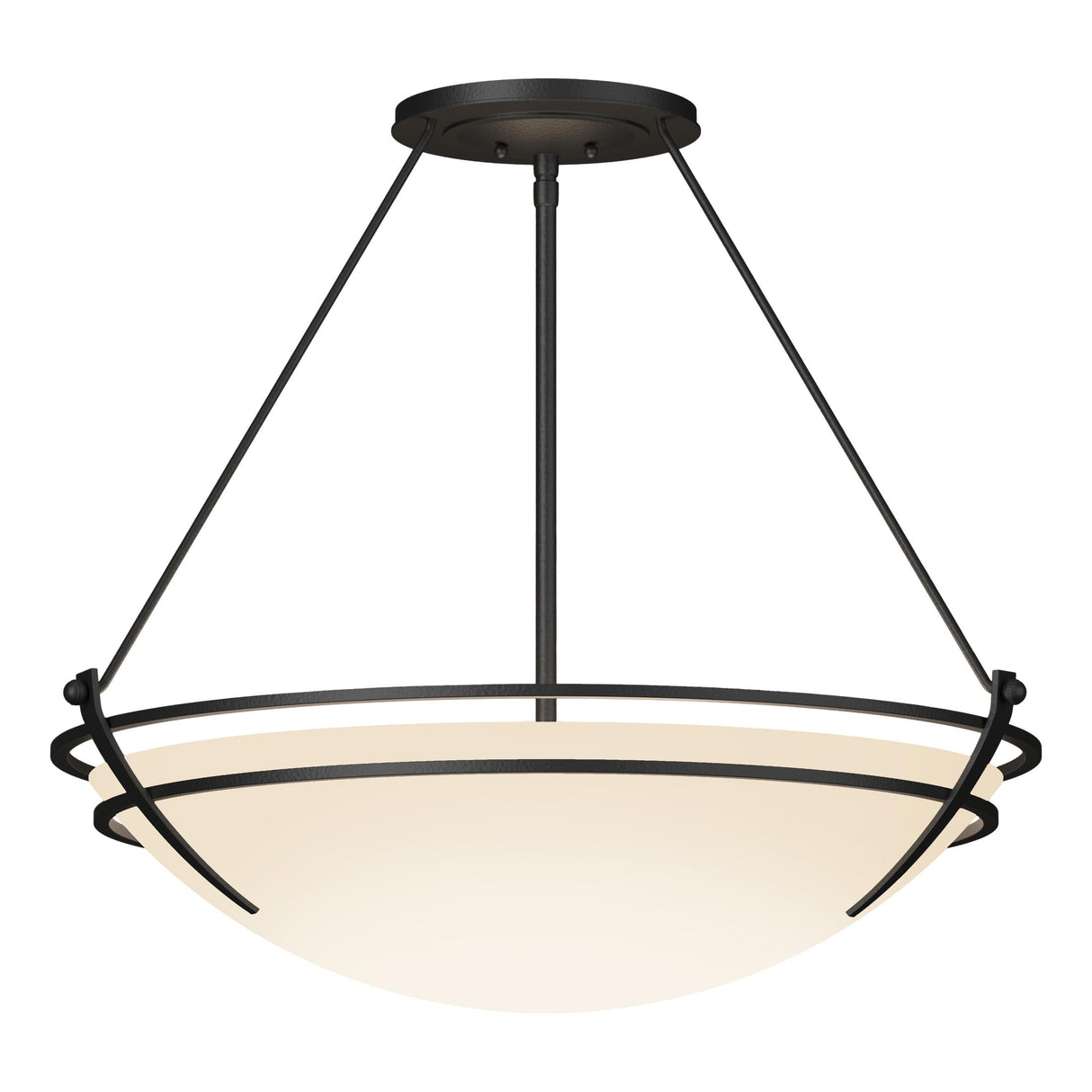 Hubbardton Forge 2001 Black Opal Glass (GG) Presidio Tryne Large Semi-Flush
