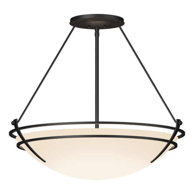 Hubbardton Forge 2001 Black Opal Glass (GG) Presidio Tryne Large Semi-Flush