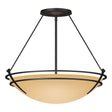 Hubbardton Forge 2001 Black Sand Glass (SS) Presidio Tryne Large Semi-Flush