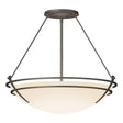 Hubbardton Forge 2001 Natural Iron Opal Glass (GG) Presidio Tryne Large Semi-Flush