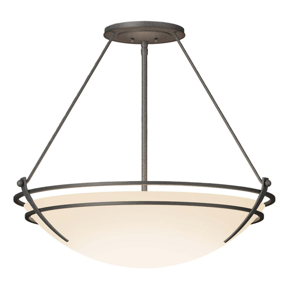 Hubbardton Forge 2001 Natural Iron Opal Glass (GG) Presidio Tryne Large Semi-Flush