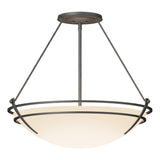 Hubbardton Forge 2001 Natural Iron Opal Glass (GG) Presidio Tryne Large Semi-Flush
