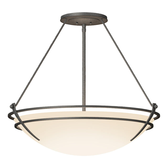Hubbardton Forge 2001 Natural Iron Opal Glass (GG) Presidio Tryne Large Semi-Flush
