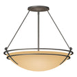Hubbardton Forge 2001 Natural Iron Sand Glass (SS) Presidio Tryne Large Semi-Flush
