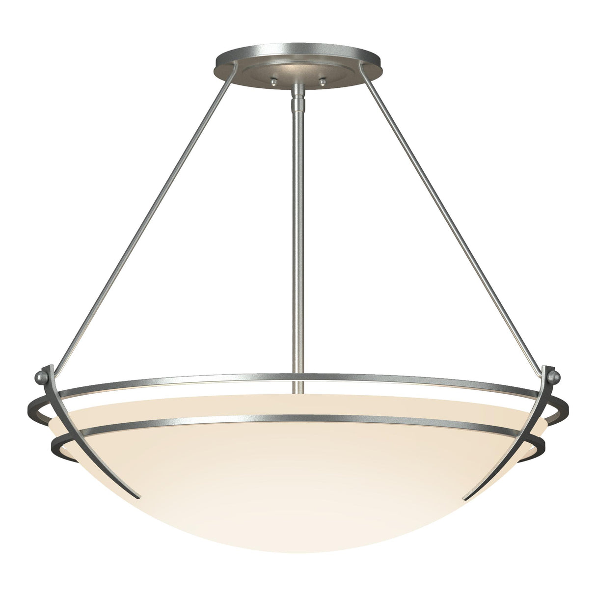 Hubbardton Forge 2001 Vintage Platinum Opal Glass (GG) Presidio Tryne Large Semi-Flush