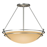 Hubbardton Forge 2001 Vintage Platinum Sand Glass (SS) Presidio Tryne Large Semi-Flush