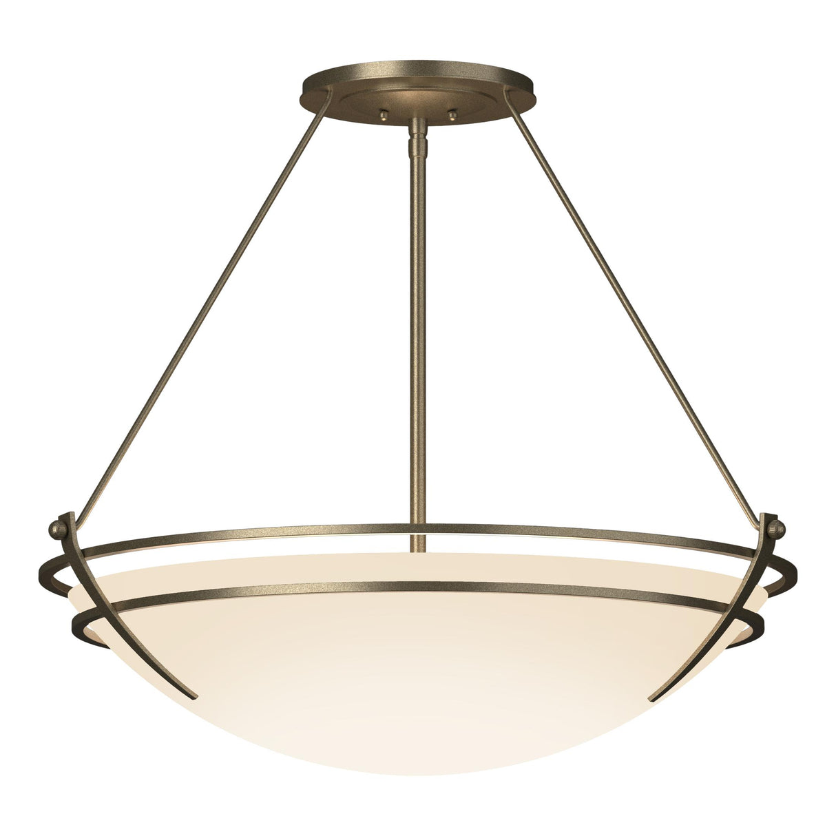 Hubbardton Forge 2001 Soft Gold Opal Glass (GG) Presidio Tryne Large Semi-Flush