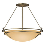 Hubbardton Forge 2001 Soft Gold Sand Glass (SS) Presidio Tryne Large Semi-Flush
