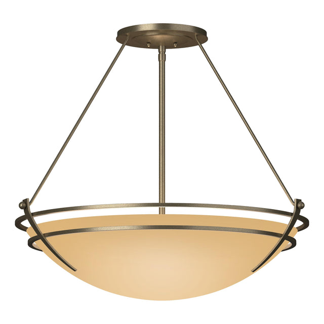 Hubbardton Forge 2001 Soft Gold Sand Glass (SS) Presidio Tryne Large Semi-Flush
