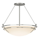 Hubbardton Forge 2001 Sterling Opal Glass (GG) Presidio Tryne Large Semi-Flush