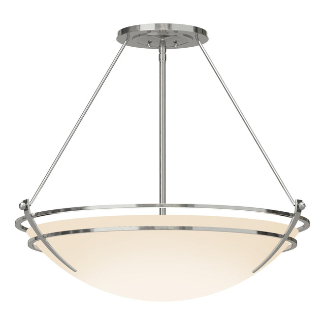 Hubbardton Forge 2001 Sterling Opal Glass (GG) Presidio Tryne Large Semi-Flush