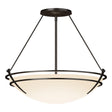Hubbardton Forge 2001 Oil Rubbed Bronze Opal Glass (GG) Presidio Tryne Large Semi-Flush