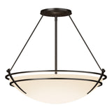 Hubbardton Forge 2001 Oil Rubbed Bronze Opal Glass (GG) Presidio Tryne Large Semi-Flush