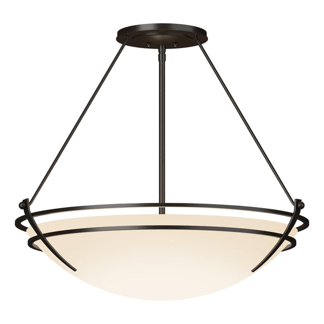 Hubbardton Forge 2001 Oil Rubbed Bronze Opal Glass (GG) Presidio Tryne Large Semi-Flush