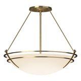 Hubbardton Forge 2001 Modern Brass Opal Glass (GG) Presidio Tryne Large Semi-Flush