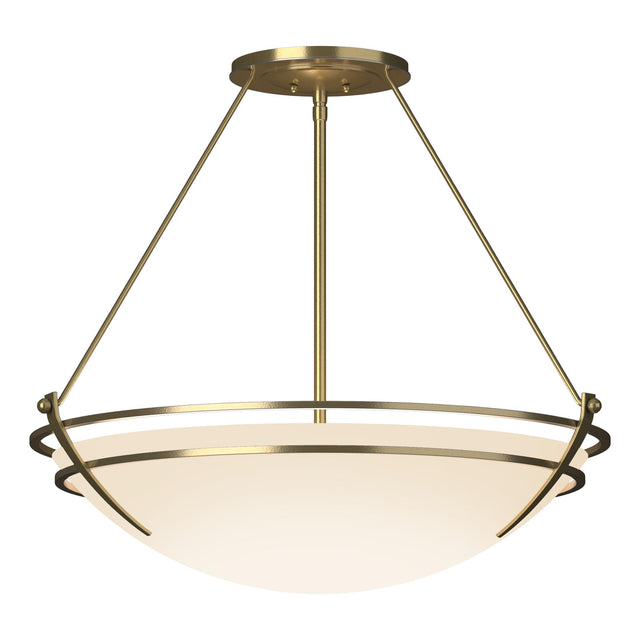 Hubbardton Forge 2001 Modern Brass Opal Glass (GG) Presidio Tryne Large Semi-Flush