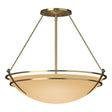 Hubbardton Forge 2001 Modern Brass Sand Glass (SS) Presidio Tryne Large Semi-Flush