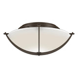 Hubbardton Forge 2008 Bronze Opal Glass (GG) Compass Flush Mount