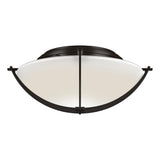 Hubbardton Forge 2008 Oil Rubbed Bronze Opal Glass (GG) Compass Flush Mount