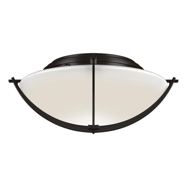 Hubbardton Forge 2008 Oil Rubbed Bronze Opal Glass (GG) Compass Flush Mount